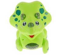 TOBBOMEY Electric Musical Dinosaur for Plastic Walking Dinosaur with Lights and Music Educational Instrument Safe Smooth Surface Adorable Green Crawling Animal for Boys