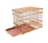 TOBBOMEY Elegant Portable Birdcage Small Budgie Cage Travel Carrier for Outdoor Use