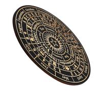 TOBBOMEY Elegant Wooden Tarot Pendulum Board for Witch Divination with Markings Rustic Decor Accent Spiritual Guidance Tool for Wiccan and Metaphysical Use