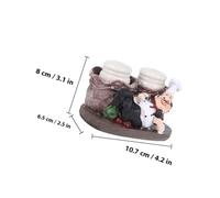 TOBBOMEY European Style Resin Chef Ornament Toothpick Holder, Kitchen Chef Figurine Decoration for Dining Table, Collectible Resin Cook Sculpture for Home Restaurant