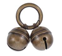 TOBBOMEY Extra Loud Vintage Copper Dog and Cat Collar Bells with Button Clip Adjustable Brass Pet Bell Charm for Outdoor Tracking Anti-lost Safety Accessory for All Breeds