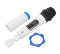 TOBBOMEY Fake Microphone Prop Model Lightweight Plastic Simulated Wireless Microphone for Party Cosplay Stage Performance and Birthday Fun Indoor Outdoor Use