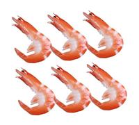 TOBBOMEY Fake Shrimp Model Artificial Shrimp Simulation Food Model PVC Material Realistic Texture for Boys and Girls Educational Play Kitchen Toys Photo Props