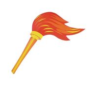 TOBBOMEY Felt Simulation Torch Prop Double-sided Handheld Long Torch for Party Performance Sports Competitions and Festival Decorations