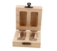 TOBBOMEY Fetal Hair Umbilical Cord Preservation Box Keepsake Collection Box for Newborn Baby Storage Bottle Wooden Memory Keepsake for First Haircut and Tooth Saving