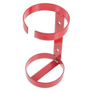 TOBBOMEY Fire Extinguisher Wall Mount Bracket Iron Double Ring Rack for Home Office Car Boat Stable Fire Safety Holder Suitable for All Extinguisher Types and Multiple Scenarios