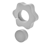 TOBBOMEY Flower Shape Absorbent Sponge Pot Scrubber for Kitchen Sink and Bathroom Mirror Cleaning Reusable Multi-Surface Scrub Brush with Minimalist Design Gray