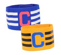 TOBBOMEY Football Captain's Armband Colorful Durable Armband for Men and Women for Soccer Football and Team Sports Blue Yellow