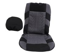 TOBBOMEY Front Car Seat Cover Gray Patterned Breathable Anti-slip Protector for Truck and Car Seats with Snaps Dust and Scratch Resistant Interior Accessory