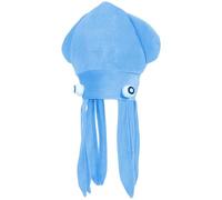 TOBBOMEY Funny Blue Flannel Octopus Hat Halloween Party Prop Stage Show Costume Headwear for Adults and