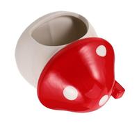 TOBBOMEY Gerbil Ceramic Habitat Dwarf Hamster Christmas Bed Hamster Nest Cool Ceramic Nest to Hide Gerbil Mushroom Hideout Small Animal Mushroom Hideout