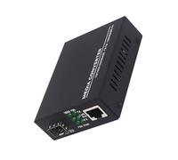 TOBBOMEY Gigabit Fiber Media Converter with Poe Support Mbps Sfp to Ethernet Adapter Multi-mode and Single-mode Compatible Lc Optical Connector Low Power Consumption Black