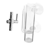 TOBBOMEY Glass Shrimp Egg Incubator Tank with Air Valve for Precise Oxygen Control Transparent Break-resistant Aquarium Hatchery Container Manual Breeding Device for Fish and Shrimp