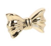 TOBBOMEY Golden Brass Bow Dresser Knobs Elegant Bow-Shaped Cabinet Handles for Closet Drawer Wardrobe Cupboard Chic Gold Finish for Modern Kitchen and Nursery Furniture Decor