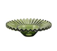 TOBBOMEY Green Glass Pendant Lampshade Handblown Vintage Ceiling Light Cover for Dining Kitchen with Soft Illumination and Japandi Style