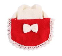 TOBBOMEY Hamster Apparel Small Pet Vest Clothes with Bow Embellishment Lightweight Cloth Outfit Easy to Put and Take off Suitable for Small Animals in Red