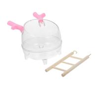 TOBBOMEY Hamster Bathroom Sand Bath Container Ladder Dual-function Toilet and Sandbox for Hamsters Gerbils and Animals Versatile Pet Bathing Kit for Clean and Happy Critters