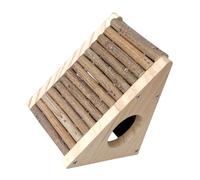TOBBOMEY Hamster House Hideout with Climbing Ladder Chew-resistant Natural Habitat for Mice Gerbils and Small Pets Compact Shelter and Play Tunnel for Physical Activity and Burrowing