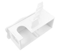 TOBBOMEY Hamster Ladder House Plastic Hideout with Two-level Platform Small Pet Toy Cage Decor for Hamsters and Guinea Pigs White Small Size