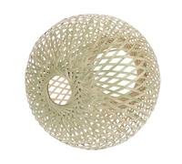 TOBBOMEY Handmade Bamboo Woven Lampshade Ceiling Light Cover Simple Style Lamp Decor for Home Use Natural Material with Stable Structure Warm Diffuse Lighting for Bedroom and Living