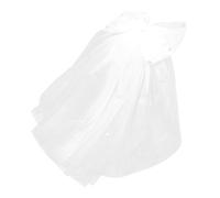 TOBBOMEY Handmade Pet Wedding Veil with Pearl Bow Design Comfortable Bridal Veil Dress for Dogs Cat Party Headwear for Weddings Valentine S Day and Photo Sessions