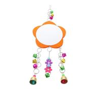 TOBBOMEY Hanging Chicken Mirror with Beak Grinding Feature Acrylic Reflective Pet Bird Plaything for Hens and Parrots Suitable for Cages Gardens and Farms