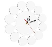 TOBBOMEY Heat Press Blank Clock DIY Sublimation Hanging Wall Clock MDF Retro Style Creative Thermal Transfer Printing No Battery for Living Decor