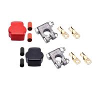 TOBBOMEY Heavy-duty Lead Alloy Car Battery Terminal Kit with Connectors and Protective Covers Electrical Clamps for Reliable Vehicle Power Easy Installation for Cars Trucks and