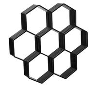 TOBBOMEY Hexagon Plastic Floor Tile Mold DIY Cement Path Paving Mold for Garden Walkway for Artistic Outdoor Patio and Flooring
