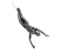 TOBBOMEY Industrial Style Resin Man Statue Wall Decor for Bar Living Office Creative Home Wall Ornament Figurine Sculpture for Indoor Outdoor Decoration