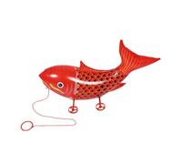 TOBBOMEY Inflatable Walking Animal Balloons with Wheels Cute Farm and Fish Shape Pull for Birthday Party Favors Cartoon Character Decorations