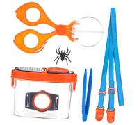 TOBBOMEY Insect Breeding Box with Magnifier and Breathable Design for Includes Tweezers and Tongs for Safe Handling Clear High-definition Viewing Insect Observation Cage Educational Outdoor