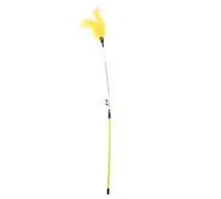 TOBBOMEY Interactive Cat Teaser Stick Spring Rod Plaything for Indoor Cats Enhances Exercise Relieves Stress for Bonding with Your Feline Friend Random Color Random Color