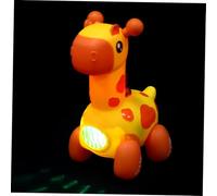 TOBBOMEY Interactive Electric Giraffe for Pulling Rope Crawling Training Animal Musical Walking Helper Sensory Moving Giraffe Plaything
