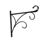 TOBBOMEY Iron Flower Pot Hanger Hook Wall Mount Plant Holder for Garden Balcony Patio Decor Smooth Surface Stable Structure Suitable for Indoor Outdoor Use Black