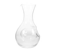 TOBBOMEY Japanese Glass Sake Decanter with Ice Pocket Wine Carafe for Cold Sake Serving Crystal Glass Pitcher with Slanted Mouth for Pouring Elegant Oriental Style for Home and Bar Use