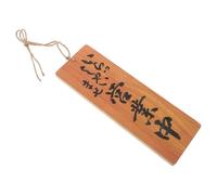 TOBBOMEY Japanese Wooden Double-Sided Open Closed Sign, Bar and Restaurant Hanging Store Plaque with Carved Letters, Front Door Shop Sign for Cafe and Business Use