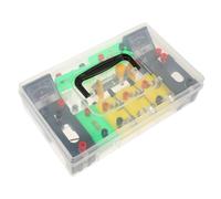 TOBBOMEY Junior High Physics Electricity Experiment Kit Student Electrics Science Equipment Stem Circuit Learning Tools Portable Teaching Aid for Electrical Experiments Random Color