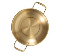 TOBBOMEY Korean Stainless Steel Ramen Pot with Ergonomic Handles Scald Soup and Noodle Cooking Pot for Outdoor Camping Home and Restaurant Use