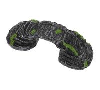 TOBBOMEY Large Turtle Basking Platform Resin Rockery for Aquariums and Reptile Terrariums Natural Climbing Terrace with Hide Cave for Turtles Lizards Frogs Multi-functional Pet Habitat