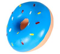 TOBBOMEY Latex Dog Chew Squeaky Donut Shape Interactive Teething Plaything Safe for Puppies and Adult Dogs Sturdy Pet Molar for Home and Outdoor Fun