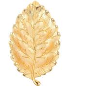 TOBBOMEY Leaf Shaped Alloy Snack Tray Medium Gold Dessert Plate Decorative Dry Fruit Serving Dish Nordic Style Jewelry Display Holder for Home Desktop Storage