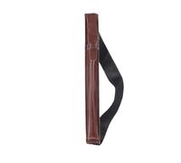 TOBBOMEY Leather Stylus Pen Cover with Elastic Belt for Pencil Protective Capacitive Touchscreen Pencil Holder Case in Coffee Travel-Friendly Scratch-Resistant Sleeve Compatible with Tablet