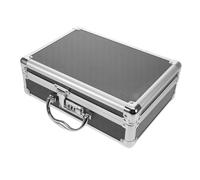 TOBBOMEY Lockable Toolbox with Coded Lock Portable Aluminium Alloy Tool Storage Box with Handle Large Capacity Multi-Functional Tool Organizer for Home and Outdoor Use