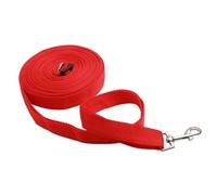 TOBBOMEY Long Nylon Pet Training Leash with Alloy Clasp Red Lead for Dog Cat Puppy Obedience and Walking