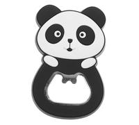 TOBBOMEY Magnetic Panda Shape Beer Bottle Opener with Built Magnet Alloy and PVC Material Cartoon Design Decorative Fridge Magnet Manual Bottle Opener for Beer and Beverage Caps Creative