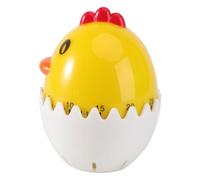 TOBBOMEY Mechanical Chick-shaped Countdown Timer Portable Cooking Reminder Tool No Battery Required for Kitchen Study Fitness Use Dial and Loud Alarm
