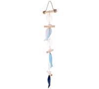 TOBBOMEY Mediterranean Style Wind Chime Pendant Wall Hanging Wind Chime Pendant 20.44x3.93x0.79in Wood Shell Easy to Place Refreshing Ocean-atmosphere Creation Bedroom Living Room Beach