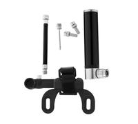 TOBBOMEY Mini Portable Psi Aluminum Alloy Bike Tire Inflator Pump Lightweight Handheld Air Pump for Basketball Football Accessories with Bottle Cage Mount Black