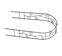 TOBBOMEY Miniature Cast Iron Wedding Arch Dollhouse Decor in Coffee Rust Color, Small Micro Landscape Ornament for Fairy Garden and Party Decorations